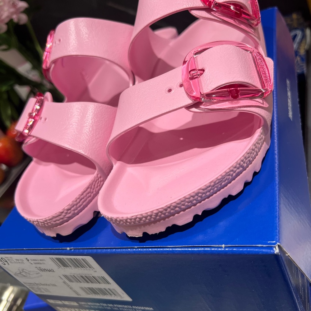 Birkenstock Arizona Pink Buckle Sandals sz 9